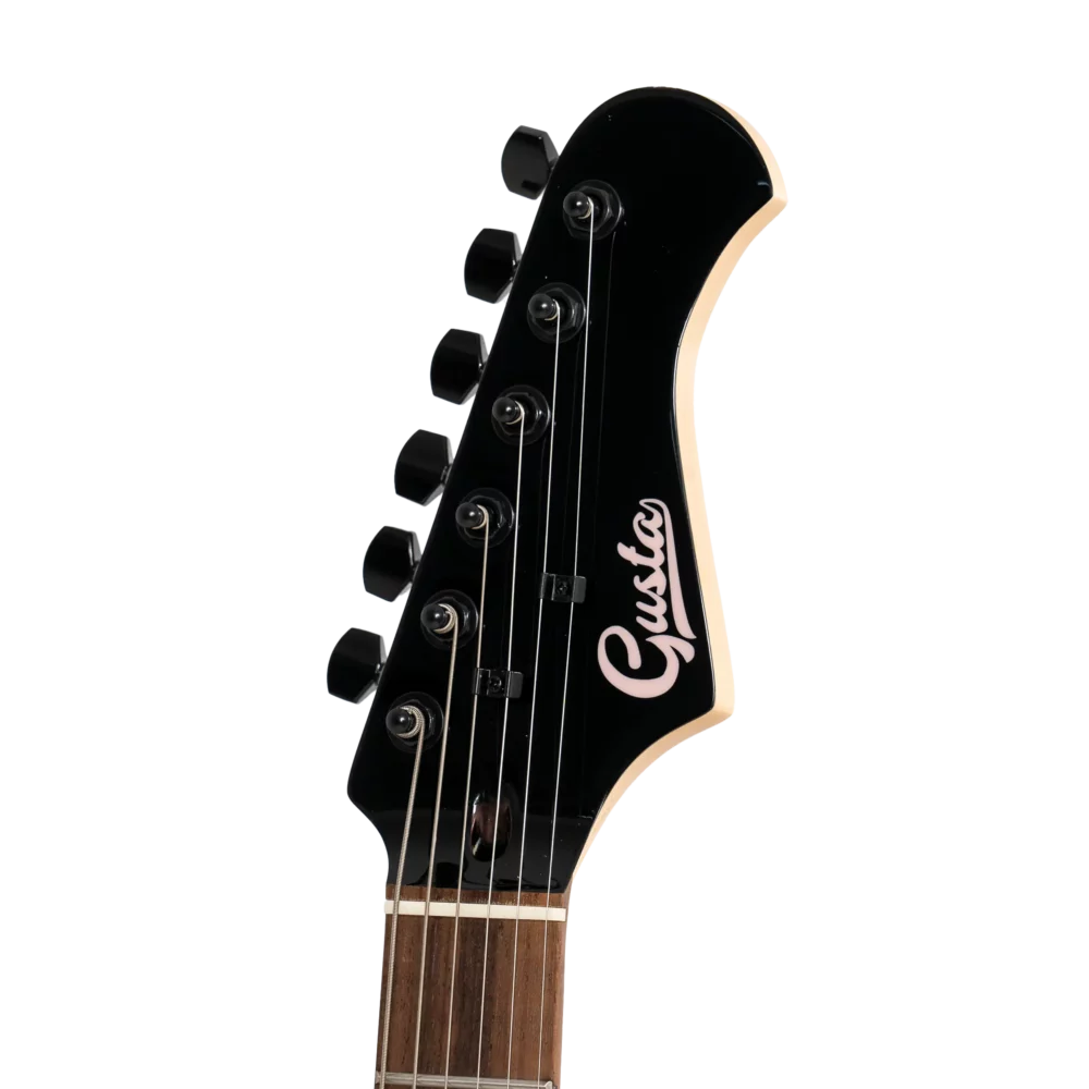 Gusta GST 01 LTD2024 BK head <p class="lead" data-sourcepos="3:1-3:200">Limited Edition electric guitar that stands out from the crowd with its cutting-edge design, vibrant colors, and powerful sound, delivering an exceptional playing experience.</p>