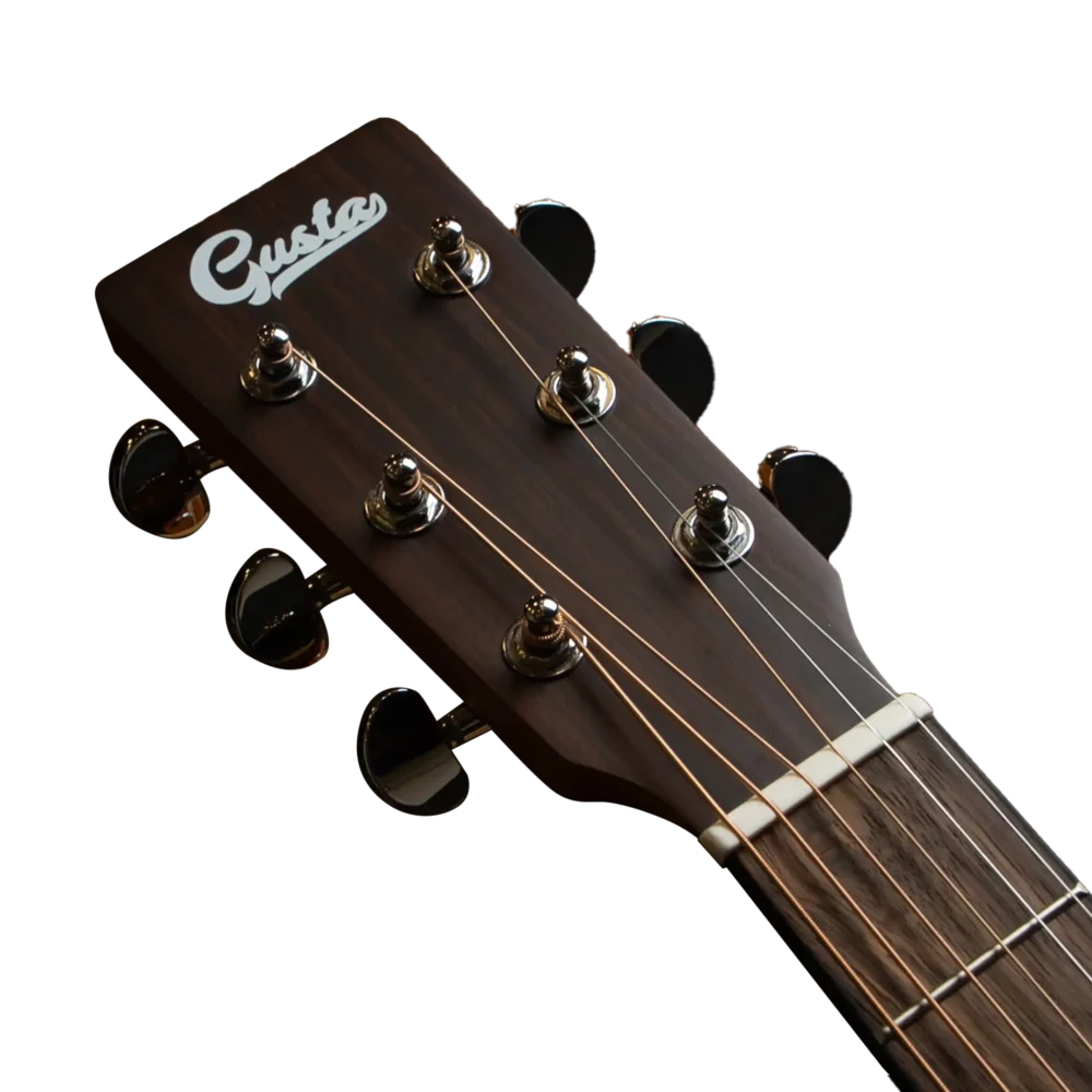 Gusta Brookie 2DE head BK The Gusta Brookie 2DE is equipped with premium electronics that deliver rich, clear tones, making it ideal for various musical genres from rock to blues and beyond. Whether you're strumming chords or shredding solos, this guitar promises reliability and exceptional sound, empowering you to unleash your musical potential.