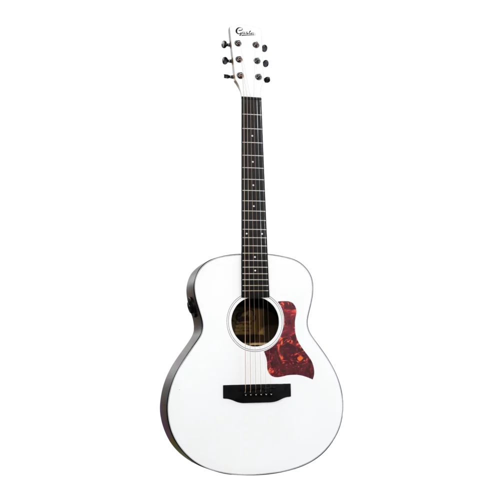 White002 1 <p class="lead">The Gusta Mini Plus is a compact, travel-friendly acoustic guitar perfect for musicians on the go. Despite its small size, it delivers rich, full sound and exceptional playability, making it an ideal choice for practice and performance.</p>