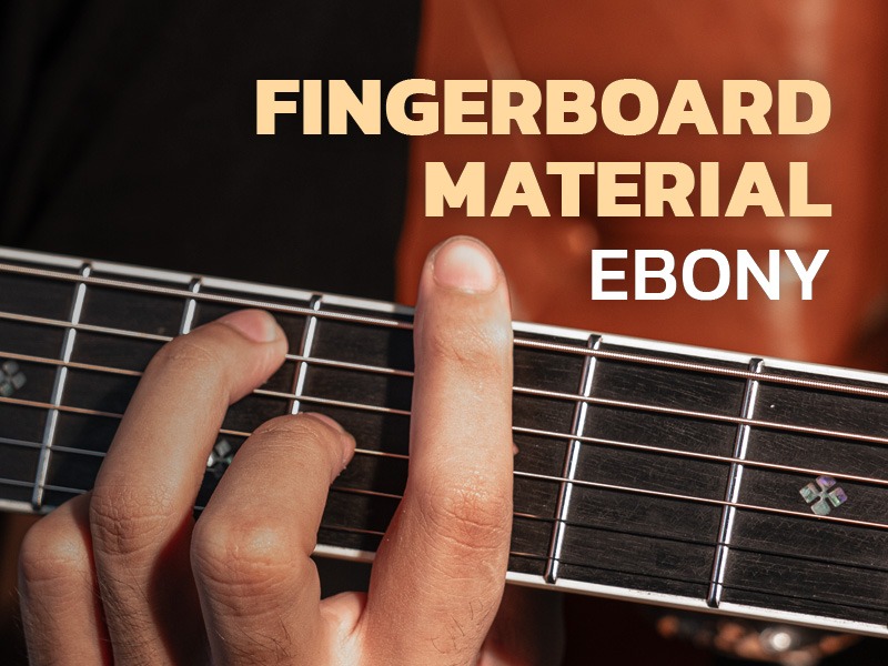 Gusta GDX3 ebony fingerboard detail